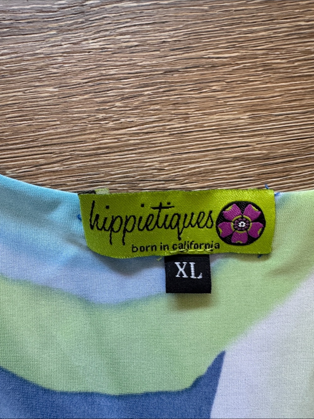 Blue & Lime Floral Maxi Dress - Sleeveless V-Neck - Picture 2 of 6